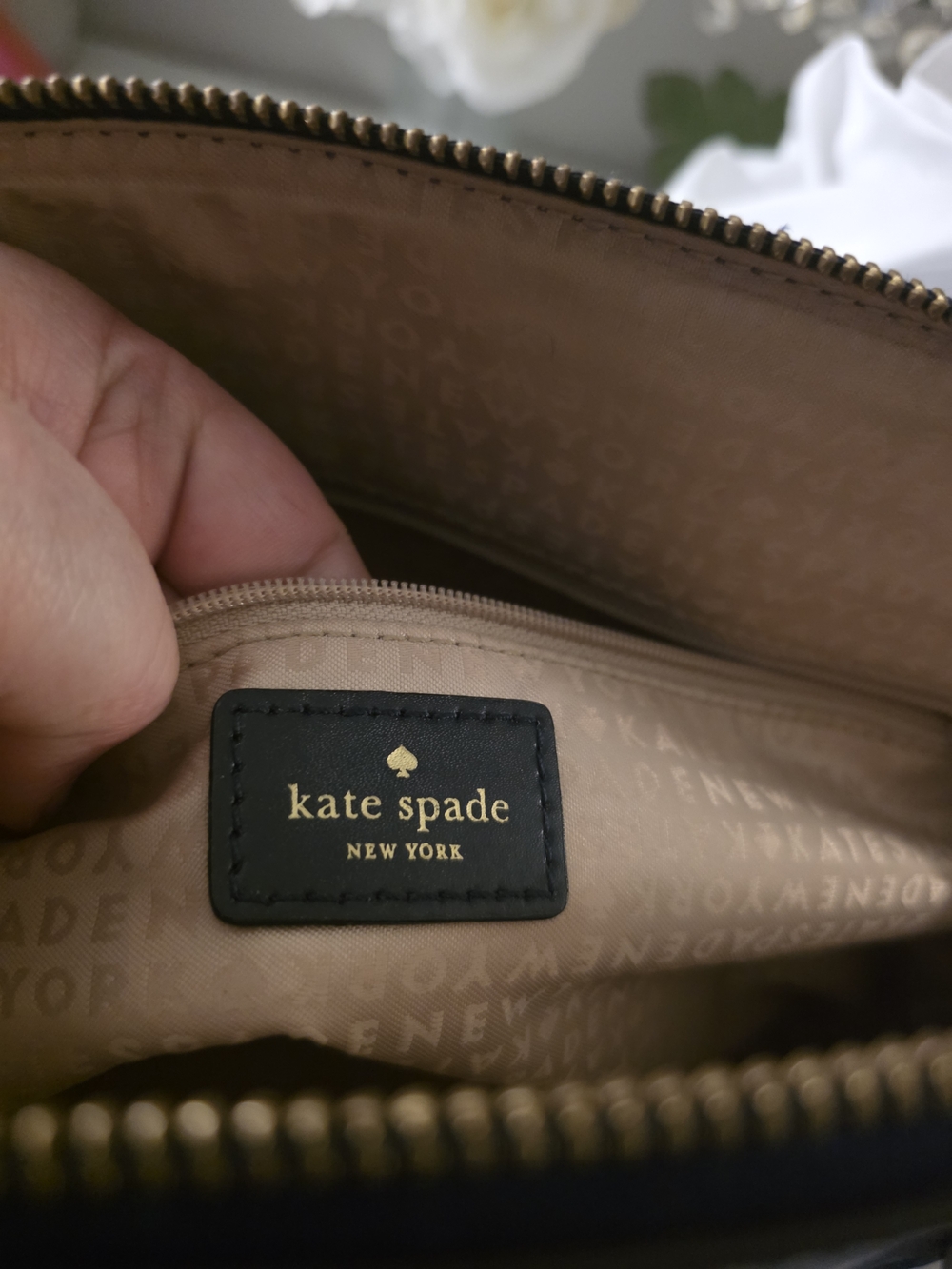 kate spade Blue Gingham Dome Satchel - Picture 4 of 5
